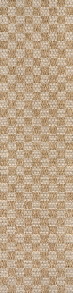 Fluvia Easy Jute Geometric Boho Checker Weave Area Rug