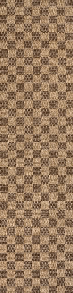 Fluvia Easy Jute Geometric Boho Checker Weave Area Rug