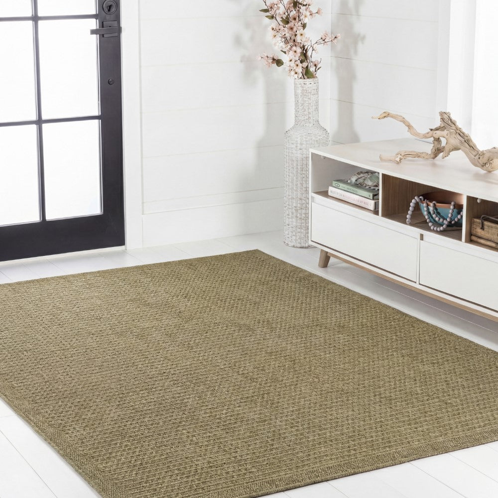 Solvyn Easy Jute Contemporary Border Boho Fine Rib Weave Area Rug