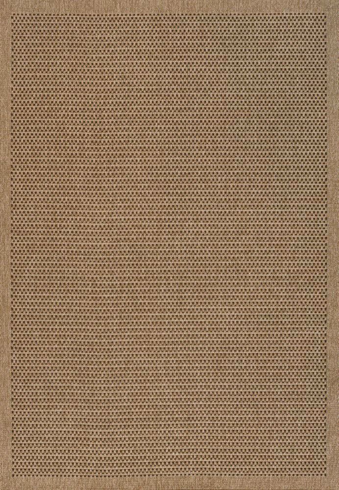 Solvyn Easy Jute Contemporary Border Boho Fine Rib Weave Area Rug