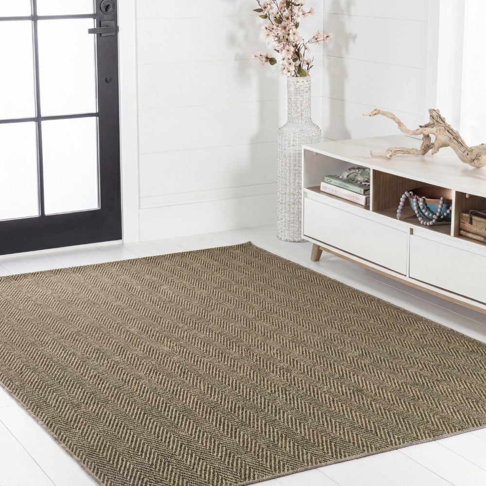 Orvella Easy Jute Scandinavian Boho Herringbone Weave Area Rug