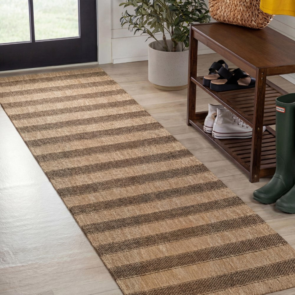 Montara Easy Jute Modern Geometric Boho Stripe Area Rug