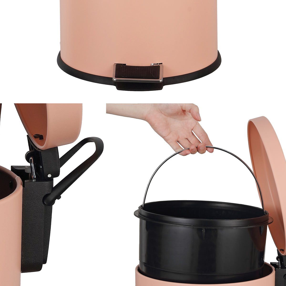 Leo 8-Gallon Step-Open Trash Can with FREE Mini Trash Can