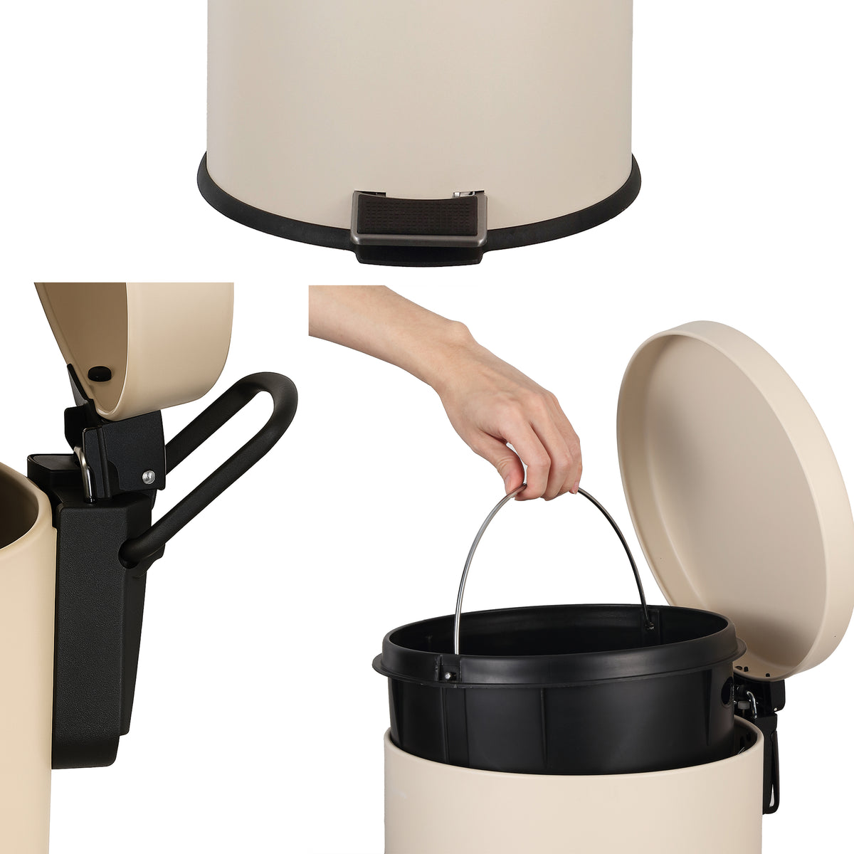 Leo 8-Gallon Step-Open Trash Can with FREE Mini Trash Can