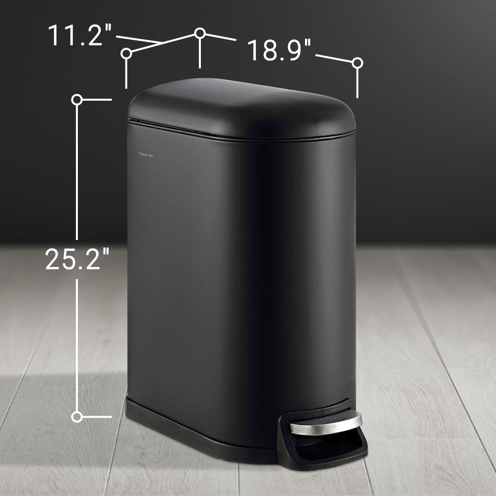 Slyd 10.6-Gallon Step-Open Trash Can