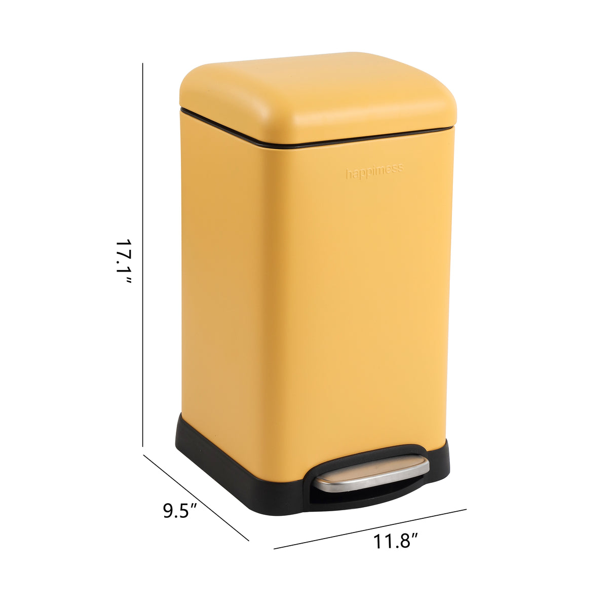 Lopus Retro Mini 3.2-Gallon Step-Open Trash Can