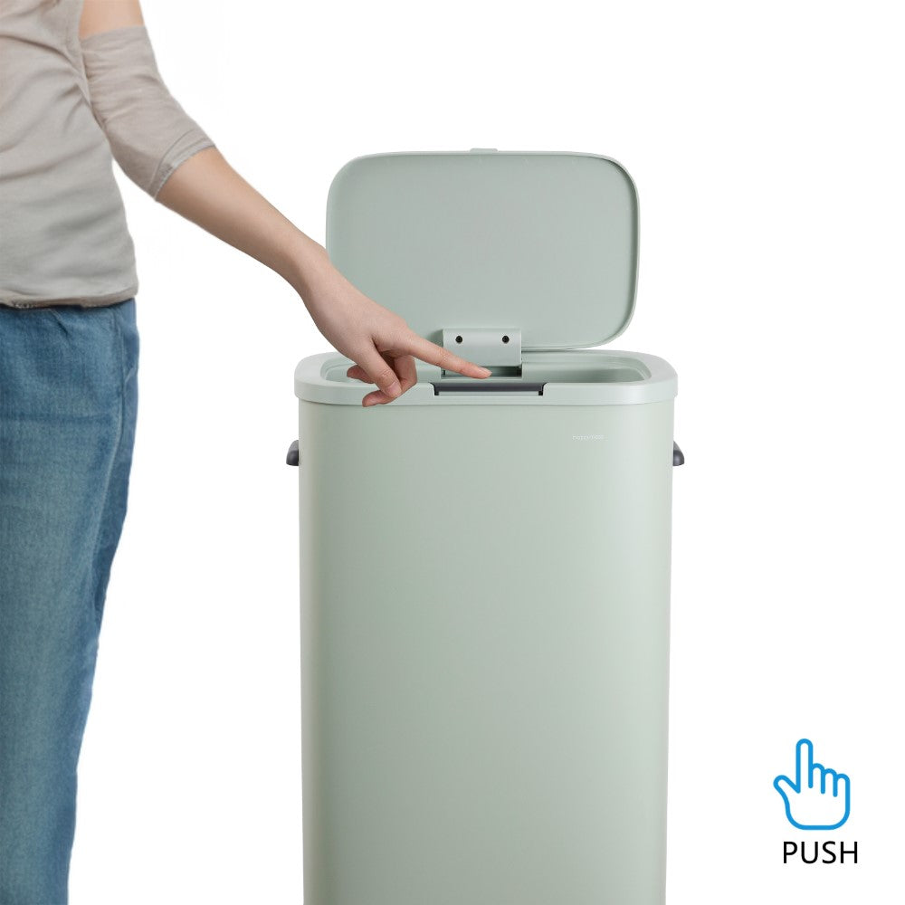 Tammi Kitchen 14.5-Gallon Slim Metal Push Button Trash Can