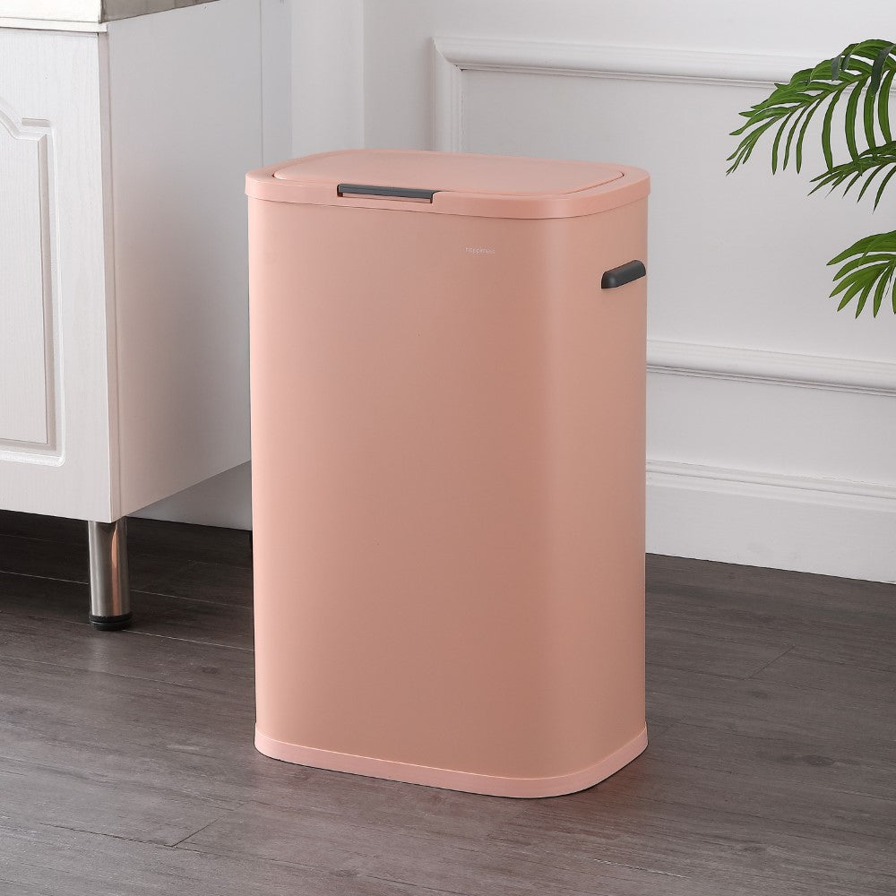 Tammi Kitchen 14.5-Gallon Slim Metal Push Button Trash Can