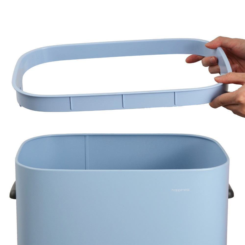 Tammi Kitchen 14.5-Gallon Slim Metal Push Button Trash Can