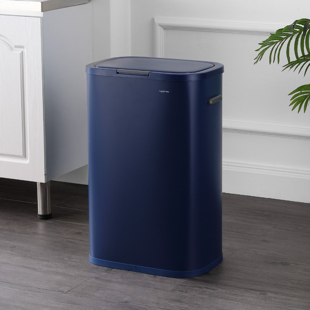 Tammi Kitchen 14.5-Gallon Slim Metal Push Button Trash Can