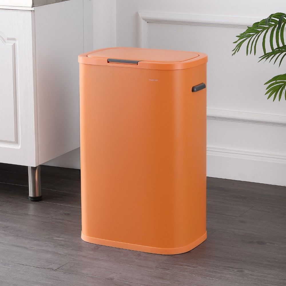 Tammi Kitchen 14.5-Gallon Slim Metal Push Button Trash Can