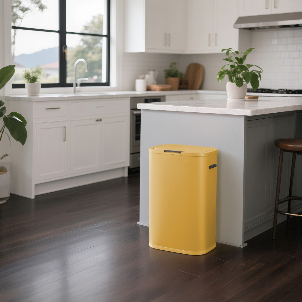 Tammi Kitchen 14.5-Gallon Slim Metal Push Button Trash Can