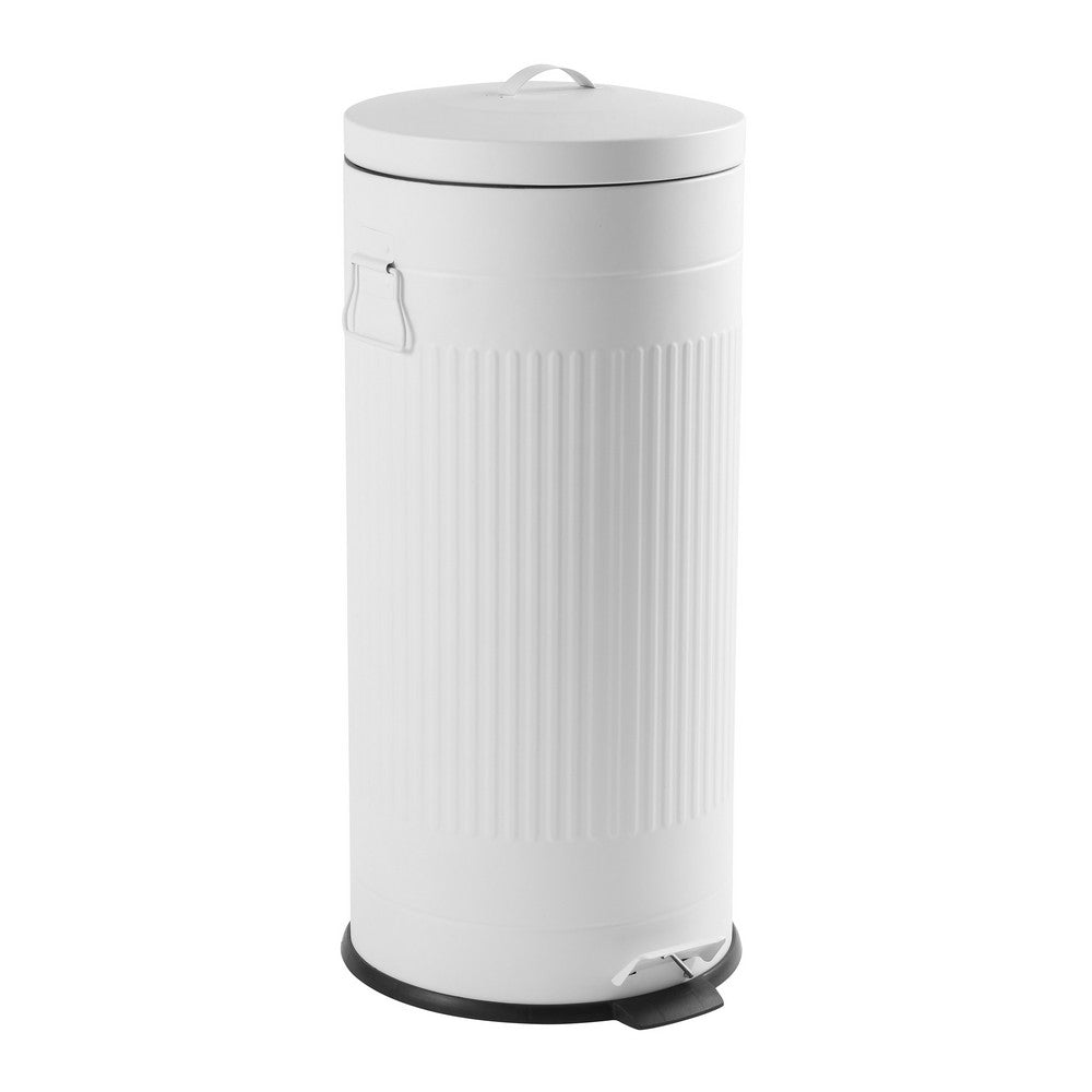 Theo Retro 8-Gallon Step Trash Can with Soft-Close Lid and FREE Mini Trash Can
