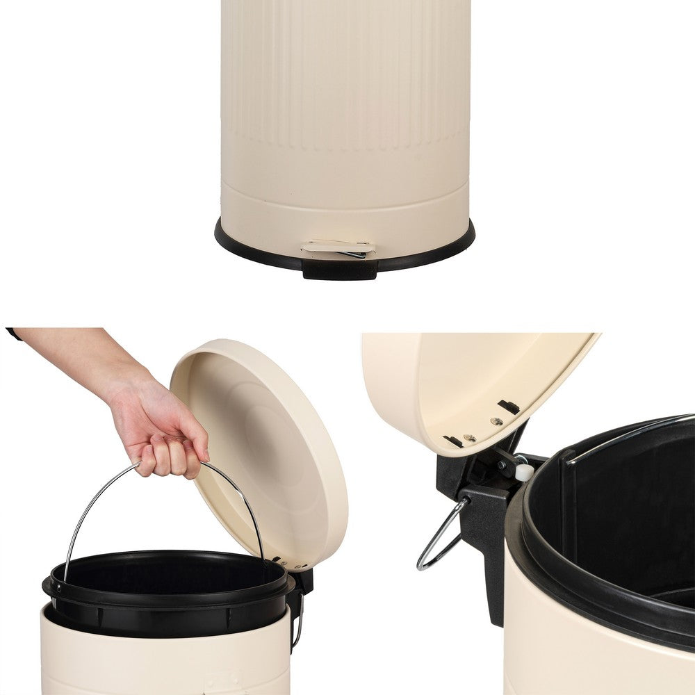 Theo Retro 8-Gallon Step Trash Can with Soft-Close Lid and FREE Mini Trash Can