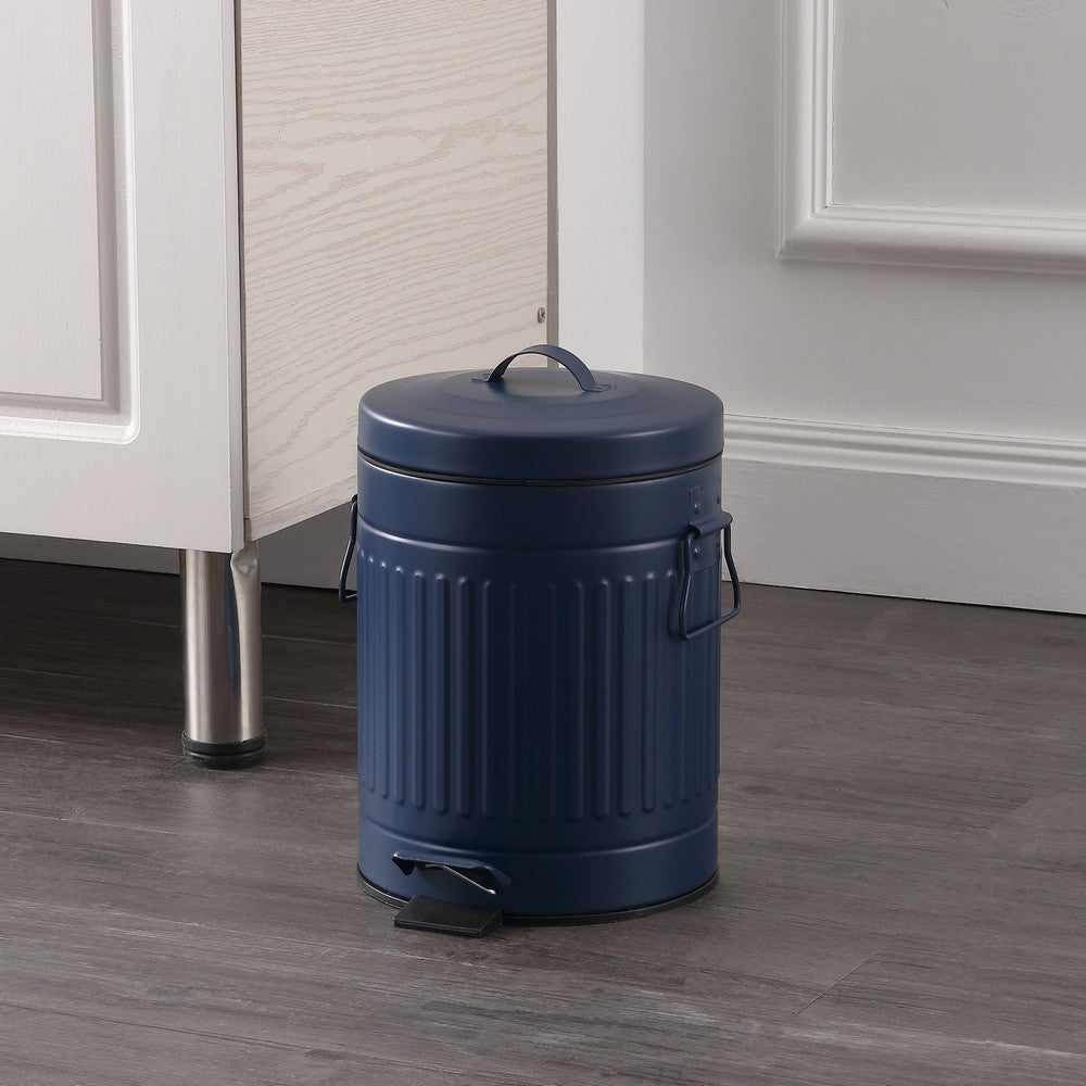 Theo Retro 8-Gallon Step Trash Can with Soft-Close Lid and FREE Mini Trash Can