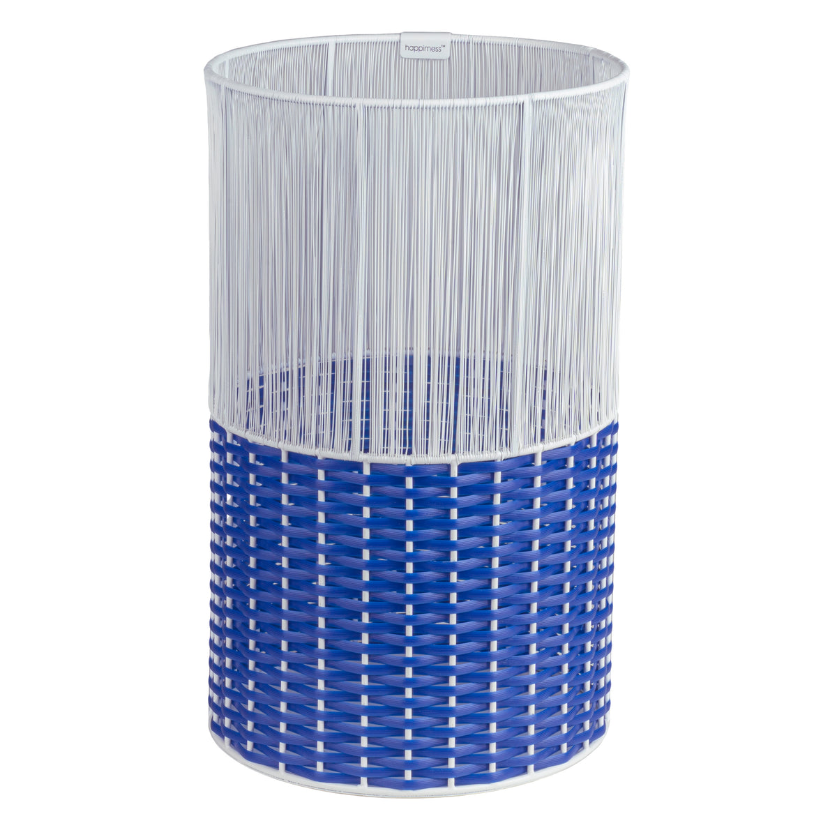 Harper Modern 4.13-Gallon 2-Tone Faux Wicker Cylinder Waste Basket