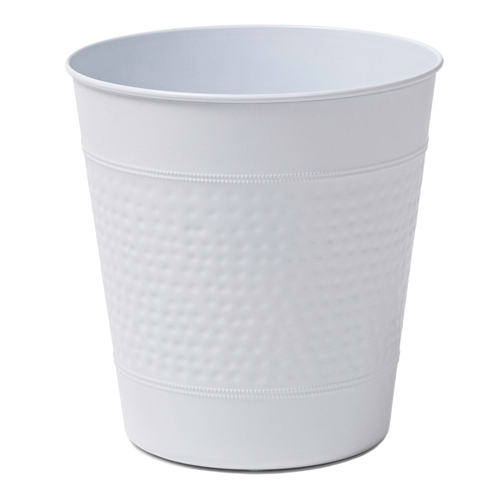 Riley Modern Classic Hammered Steel Accent 2-Gallon Wastebasket