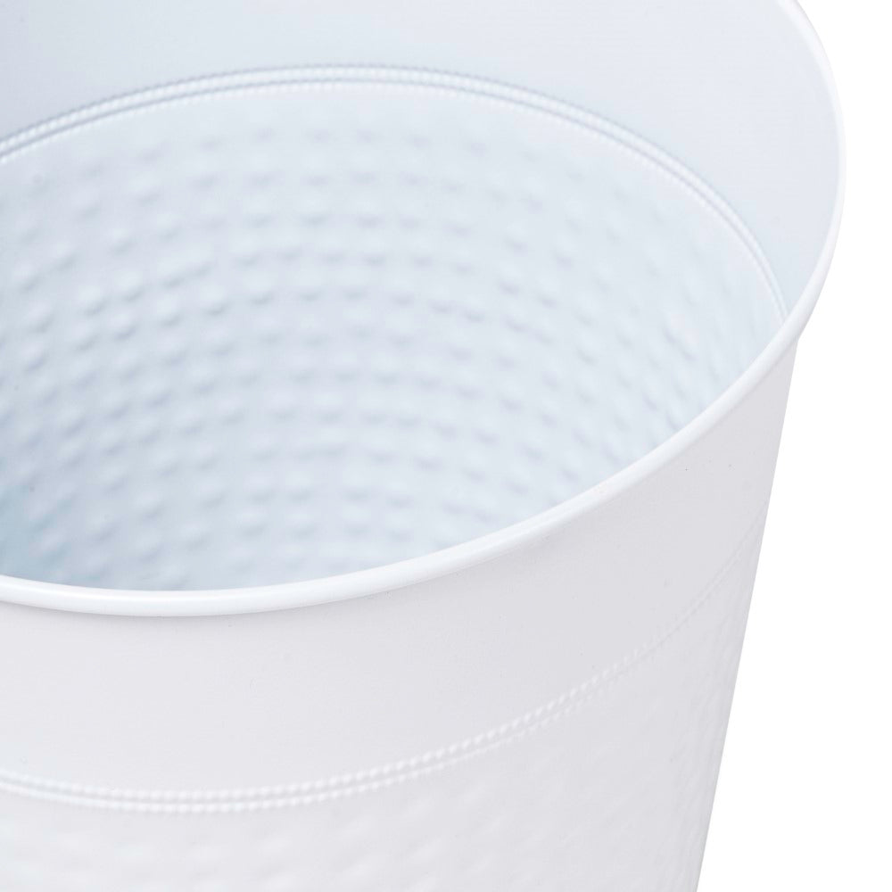Riley Modern Classic Hammered Steel Accent 2-Gallon Wastebasket