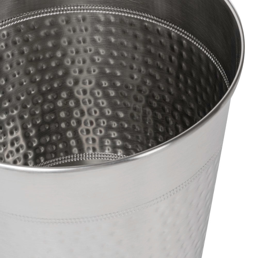 Riley Modern Classic Hammered Steel Accent 2-Gallon Wastebasket