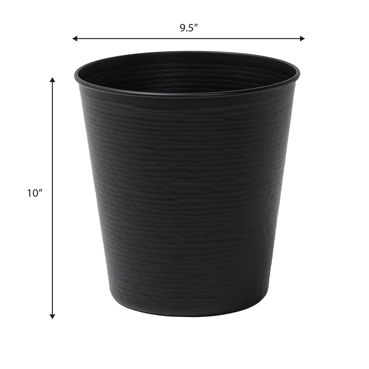 Remi Modern Classic Textured Steel 2-Gallon Wastebasket