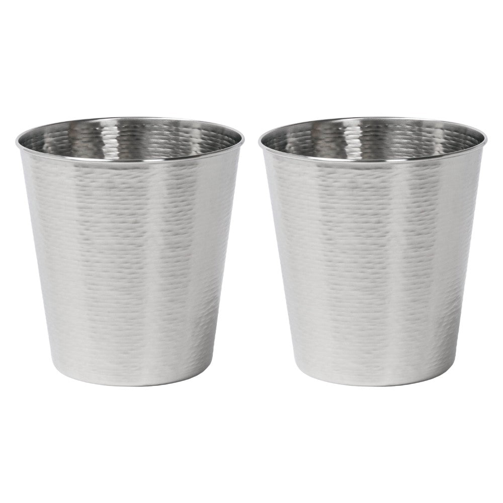 Remi Modern Classic Textured Steel 2-Gallon Wastebasket