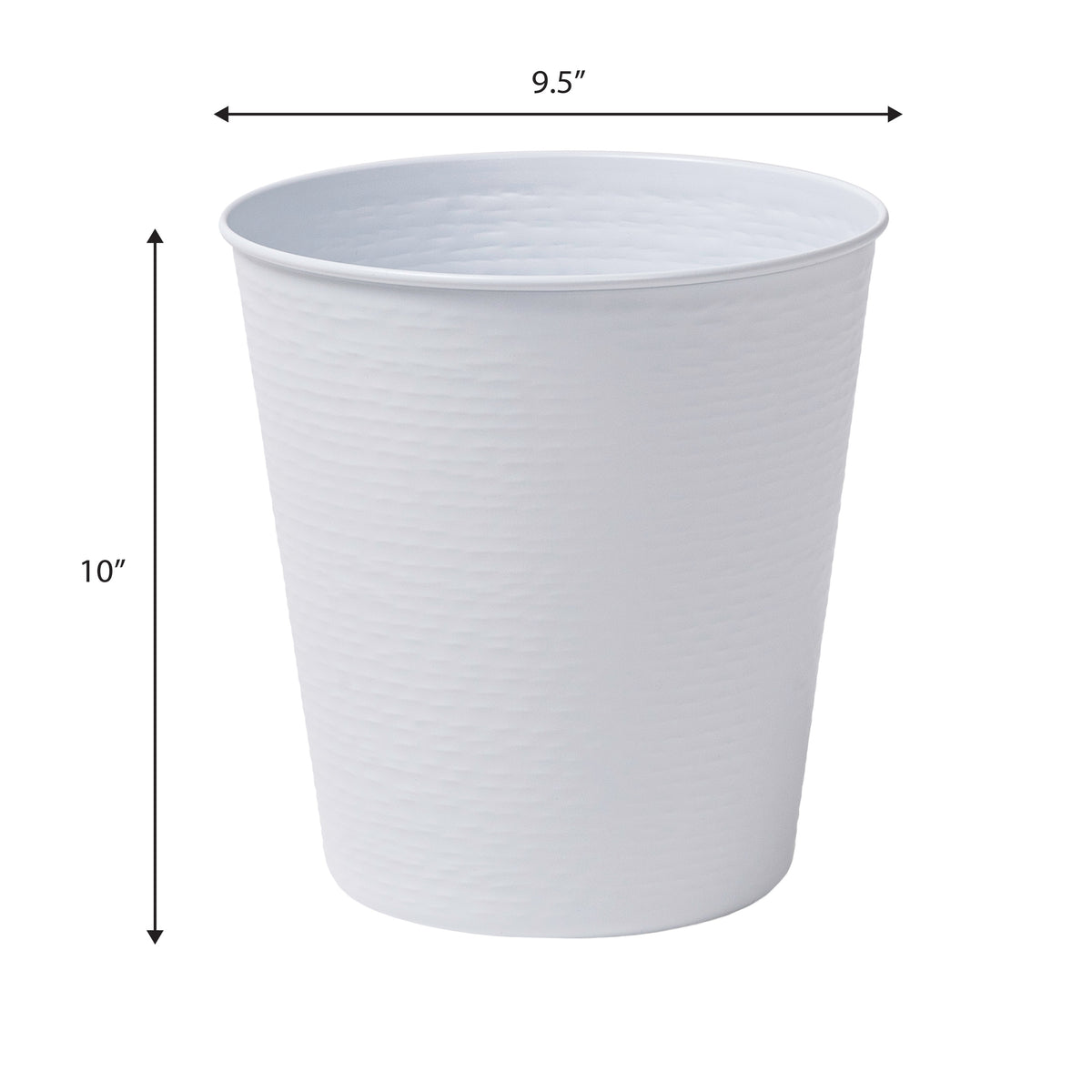 Remi Modern Classic Textured Steel 2-Gallon Wastebasket