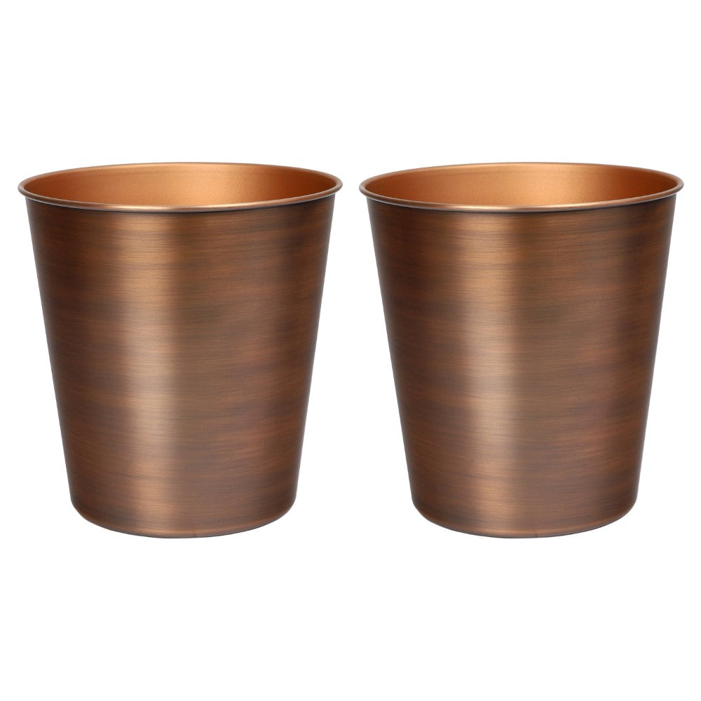 Nolan Modern Classic Smooth Steel 2-Gallon Wastebasket