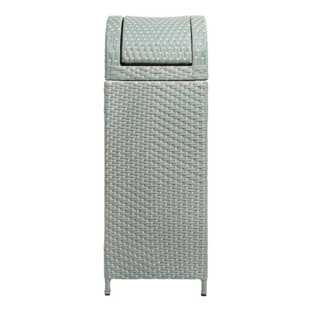 Nivoria 31.39-Gallon All-Weather Wicker/Metal Swing Top Hideaway Outdoor Trash Can