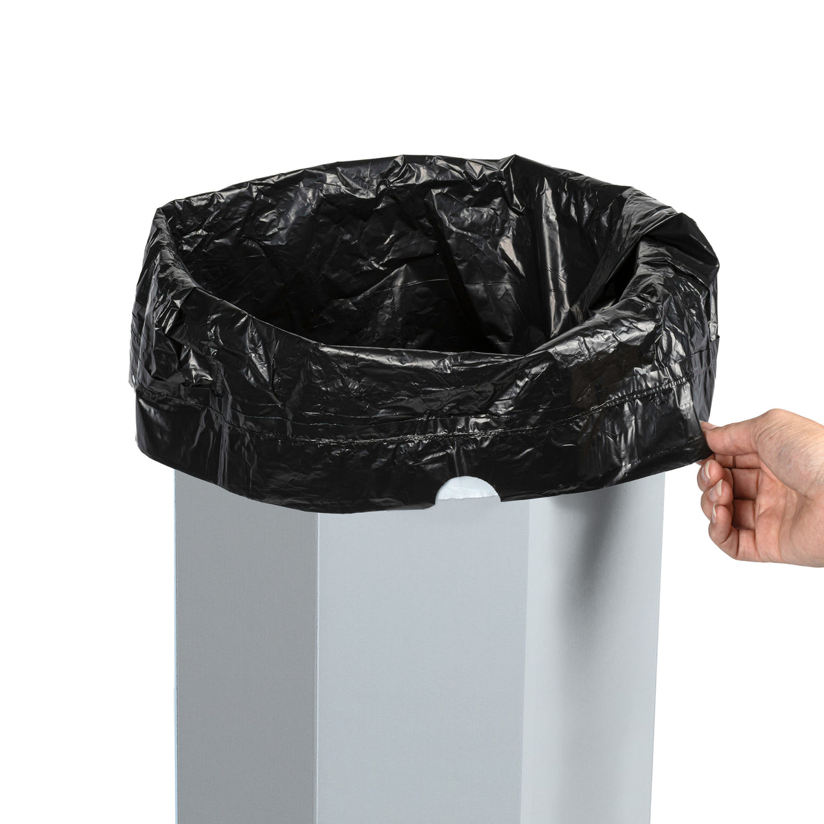 Wave 25-Gallon Traditional Classic Disposable Corrugated Cardboard Event Trash Can and Recycling Bin