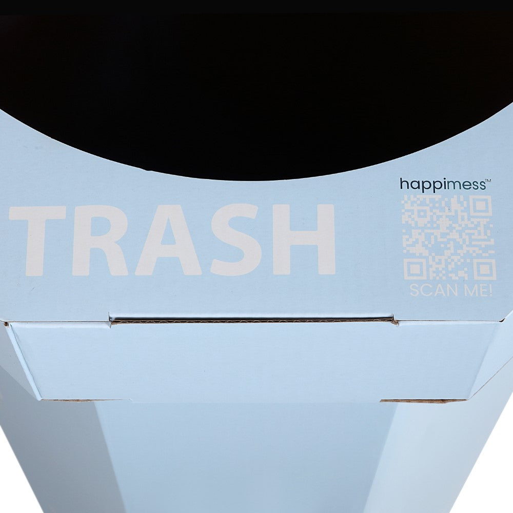 Wave 25-Gallon Traditional Classic Disposable Corrugated Cardboard Event Trash Can and Recycling Bin