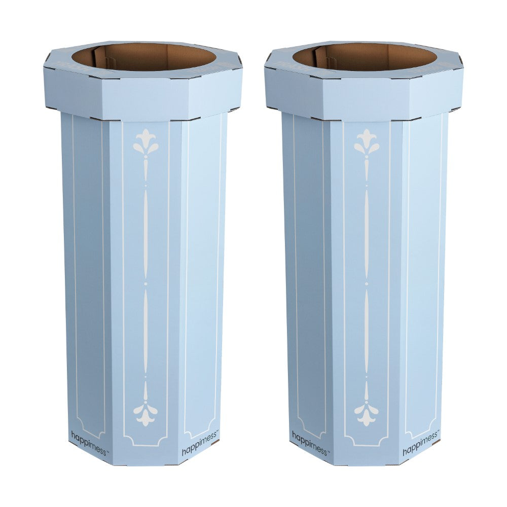 Wave 25-Gallon Traditional Classic Disposable Corrugated Cardboard Event Trash Can and Recycling Bin