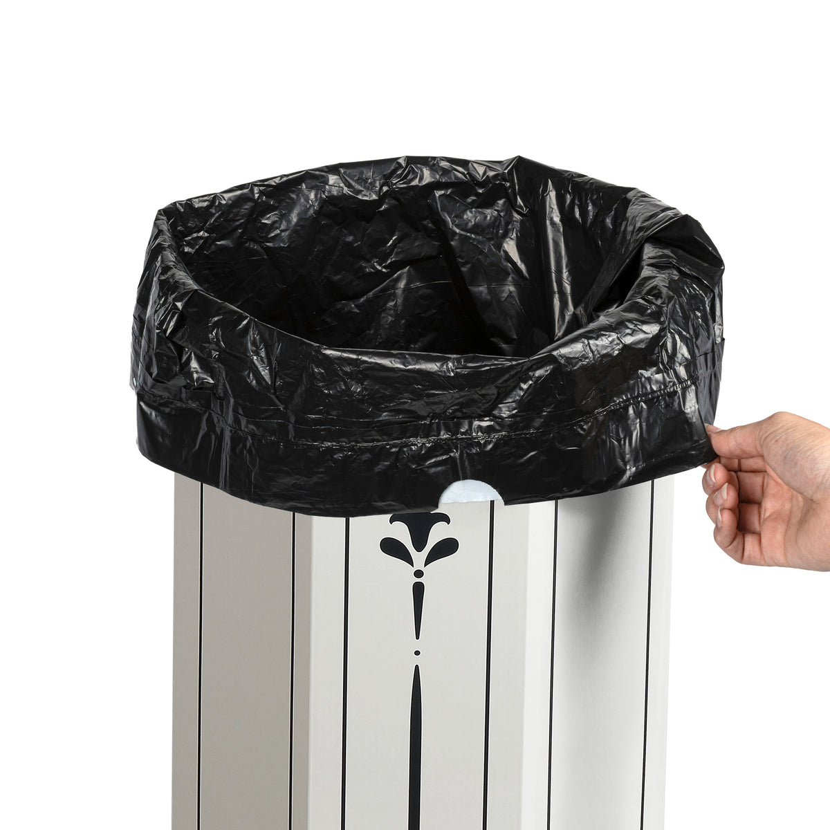 Wave 25-Gallon Traditional Classic Disposable Corrugated Cardboard Event Trash Can and Recycling Bin