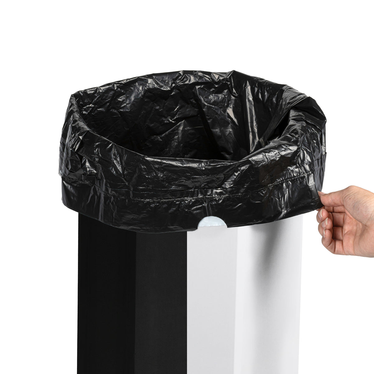 Wave 25-Gallon Traditional Classic Disposable Corrugated Cardboard Event Trash Can and Recycling Bin