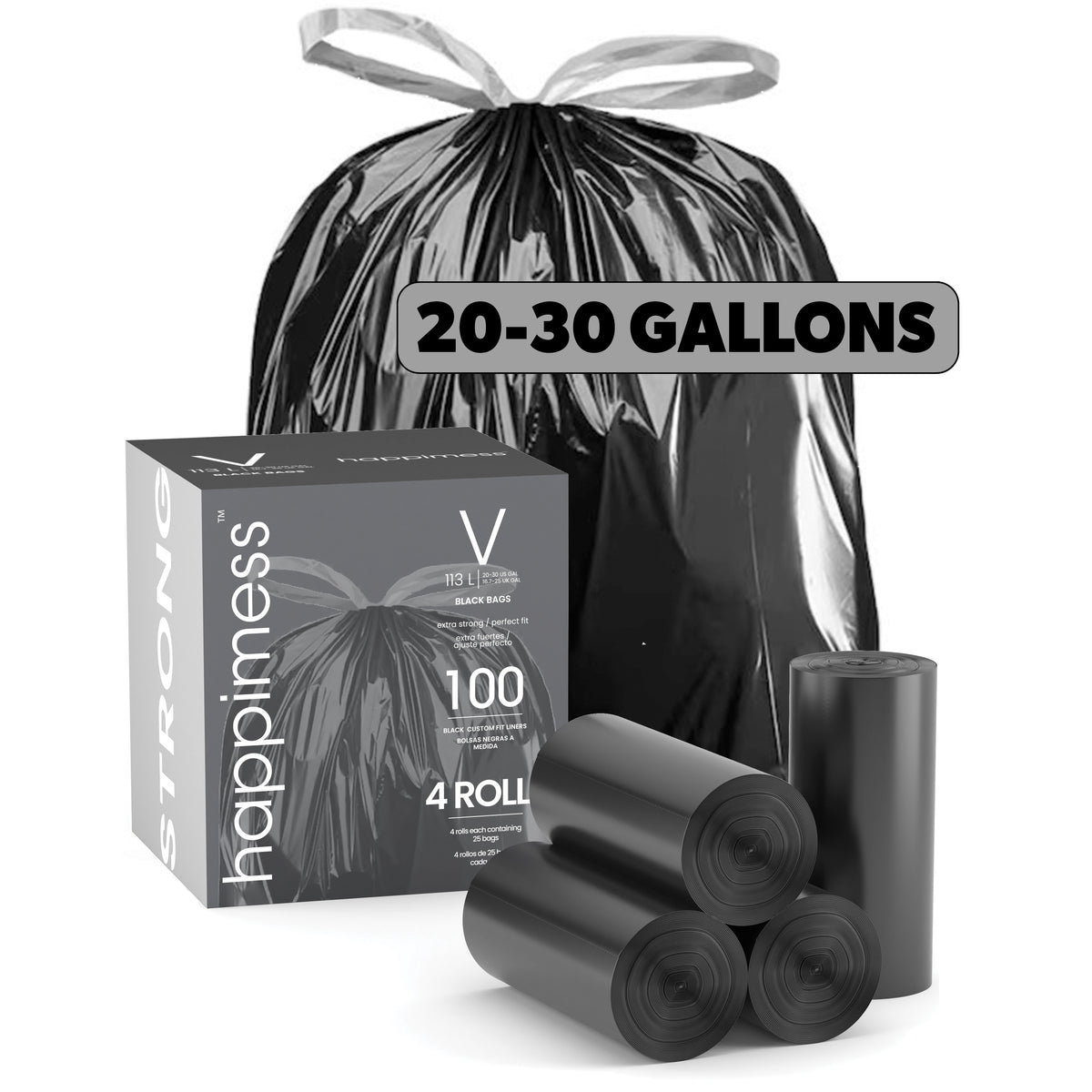 Drawstring Unscented Trash Can Liner