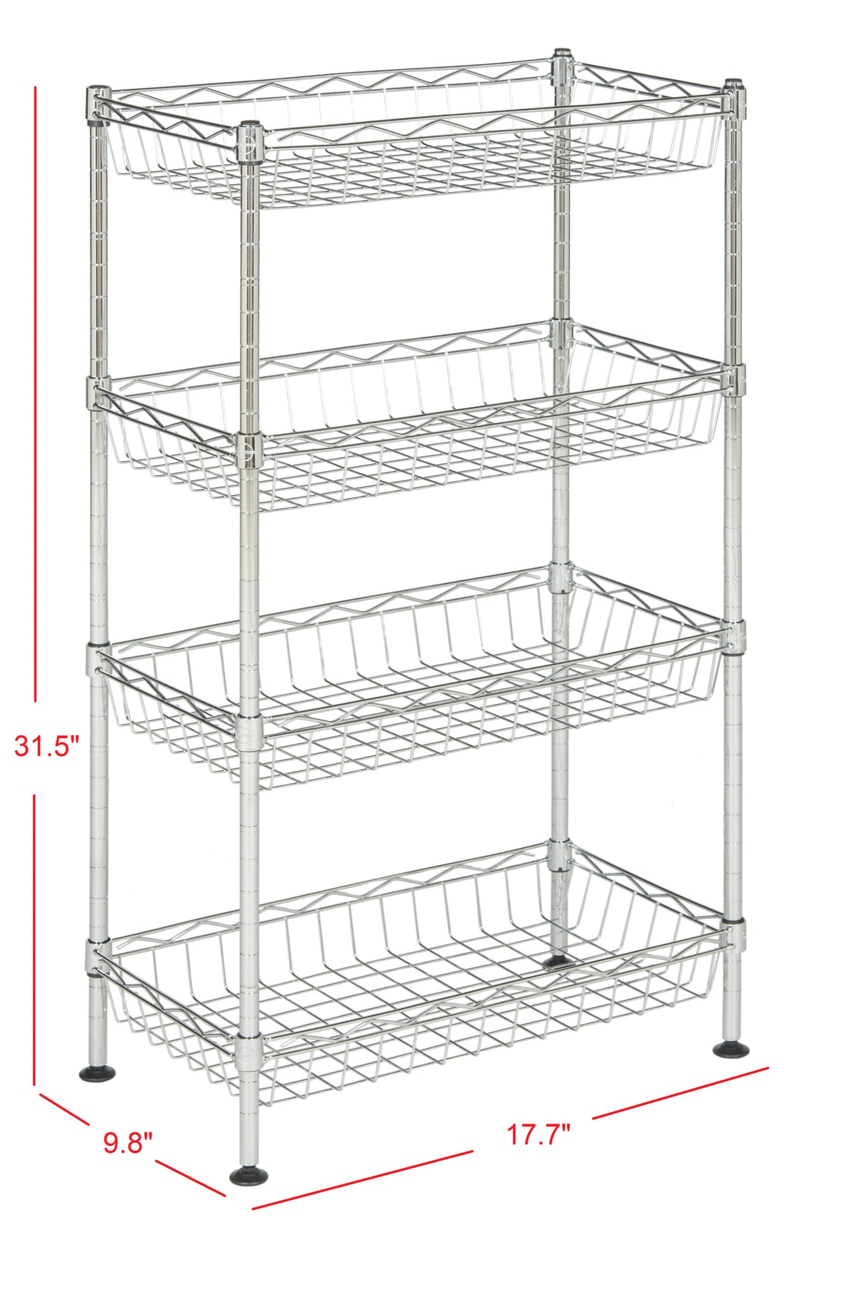 Verdantia 31" 4-Tier Wire Basket Rack