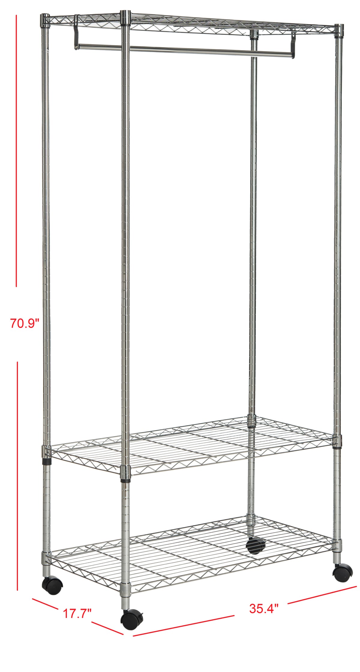 Elysium 71" 3-Tier Garment Rack