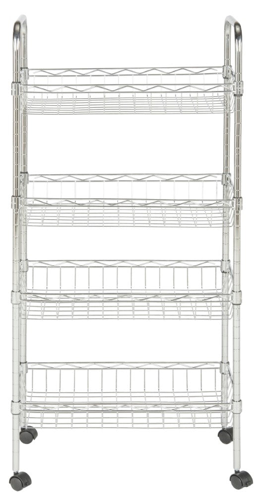 Nivoria 37.5" 4-Tier Adjustable Basket Storage Rack