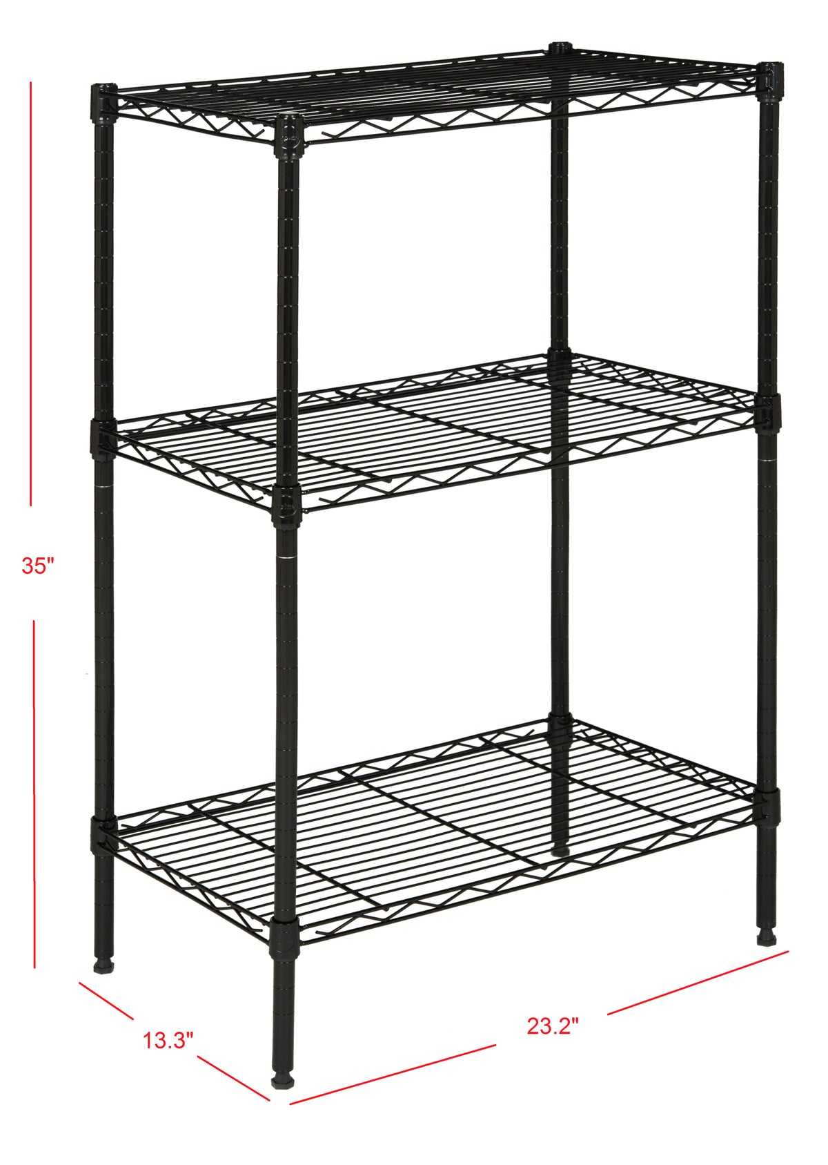 Oasis 35" 3-Shelf Wire Rack