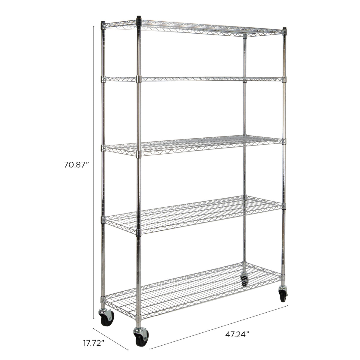 Mistystone 70.8" 5-Shelf Wire Rack