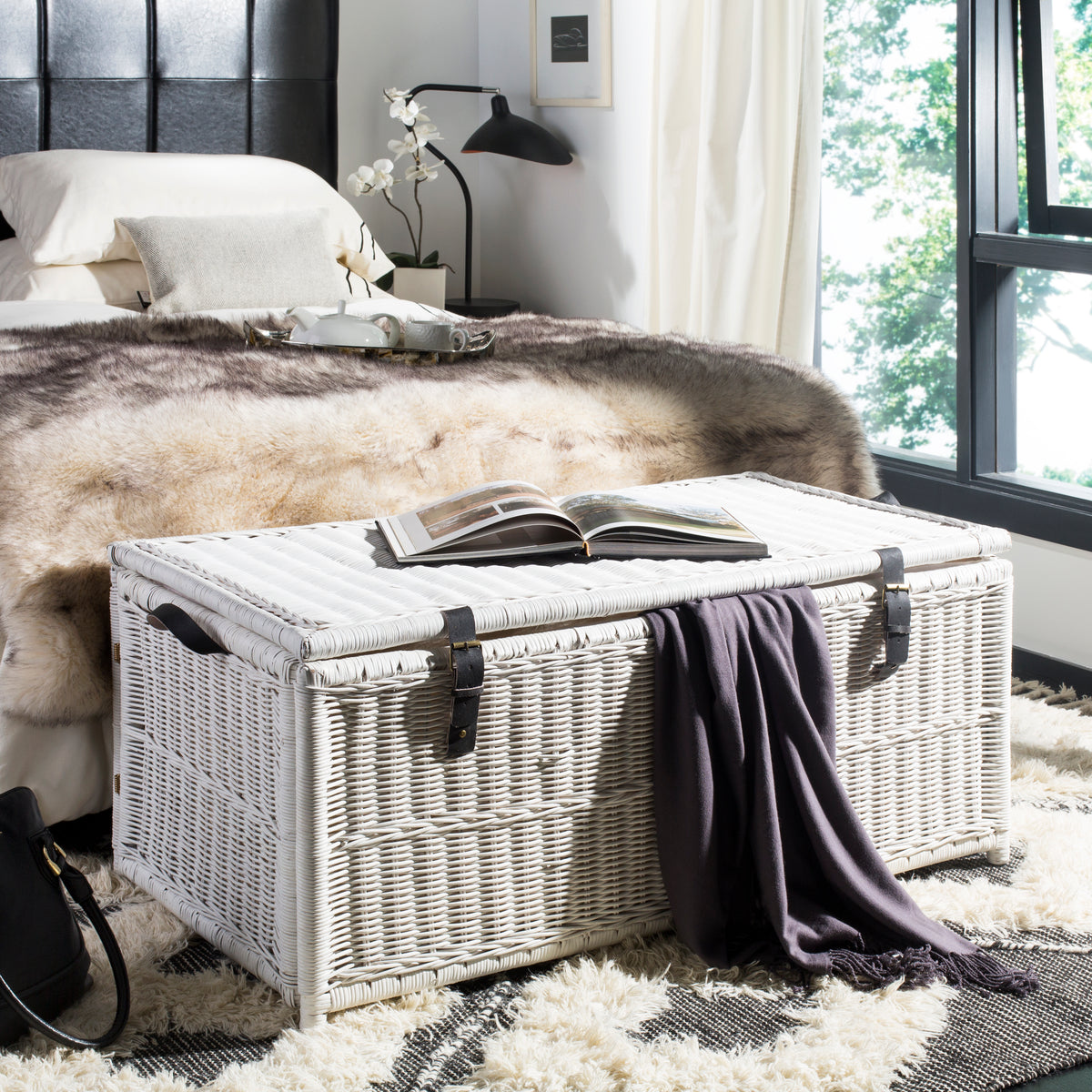 Caden 46'' Wicker Storage Trunk
