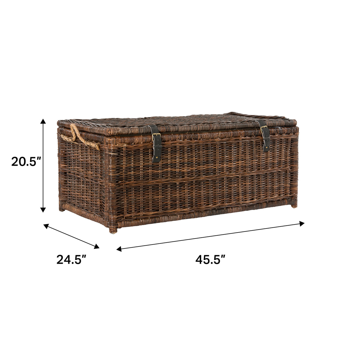 Caden 46'' Wicker Storage Trunk