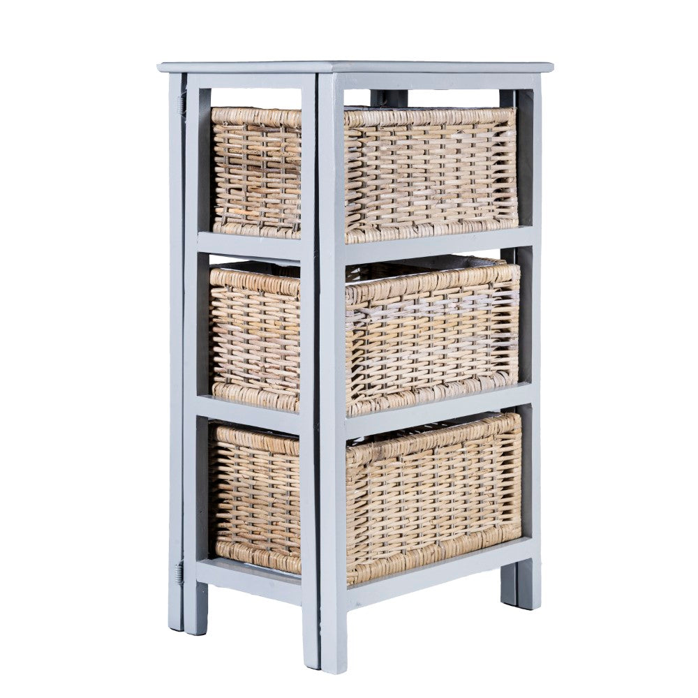 Eldridge 16.75" 3-Baskets Storage Chest