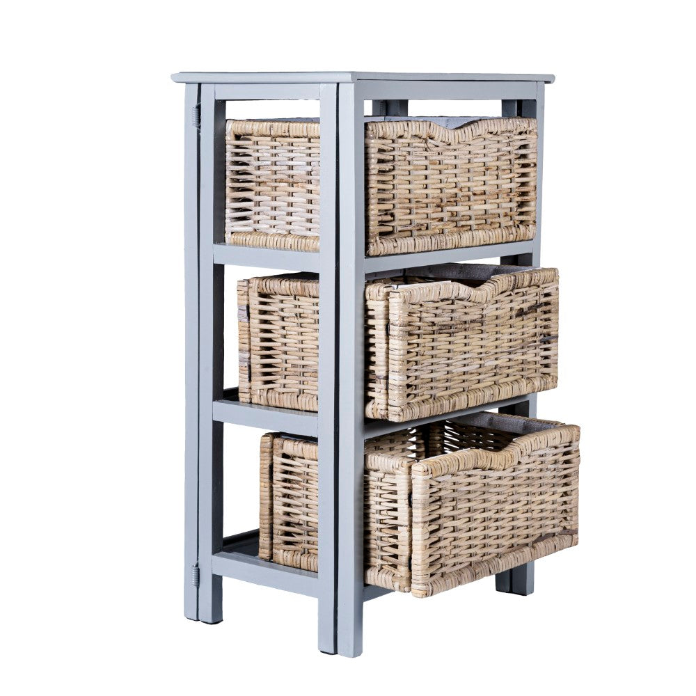 Eldridge 16.75" 3-Baskets Storage Chest
