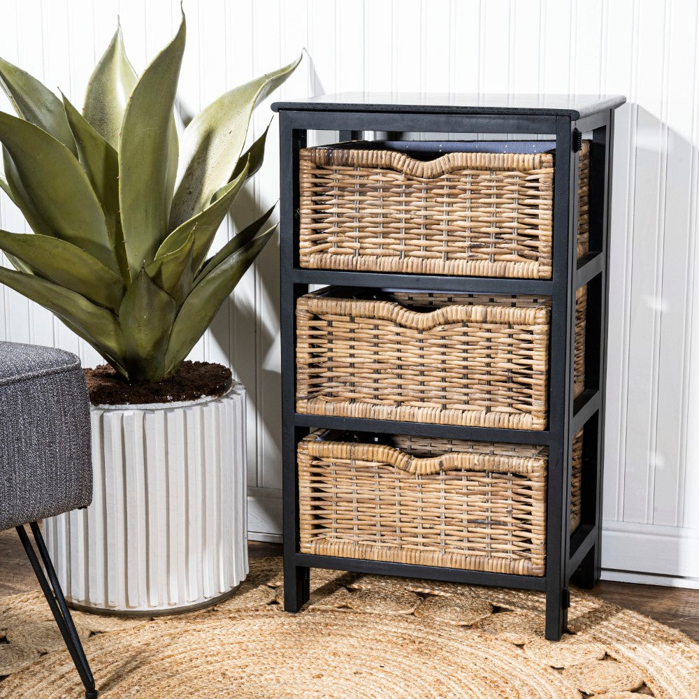 Eldridge 16.75" 3-Baskets Storage Chest
