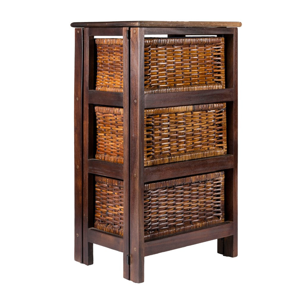 Eldridge 16.75" 3-Baskets Storage Chest