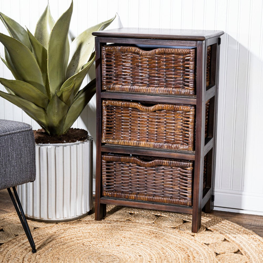 Eldridge 16.75" 3-Baskets Storage Chest