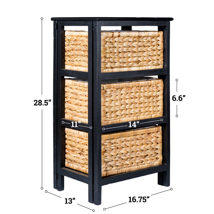 Eldridge 16.75" 3-Baskets Storage Chest