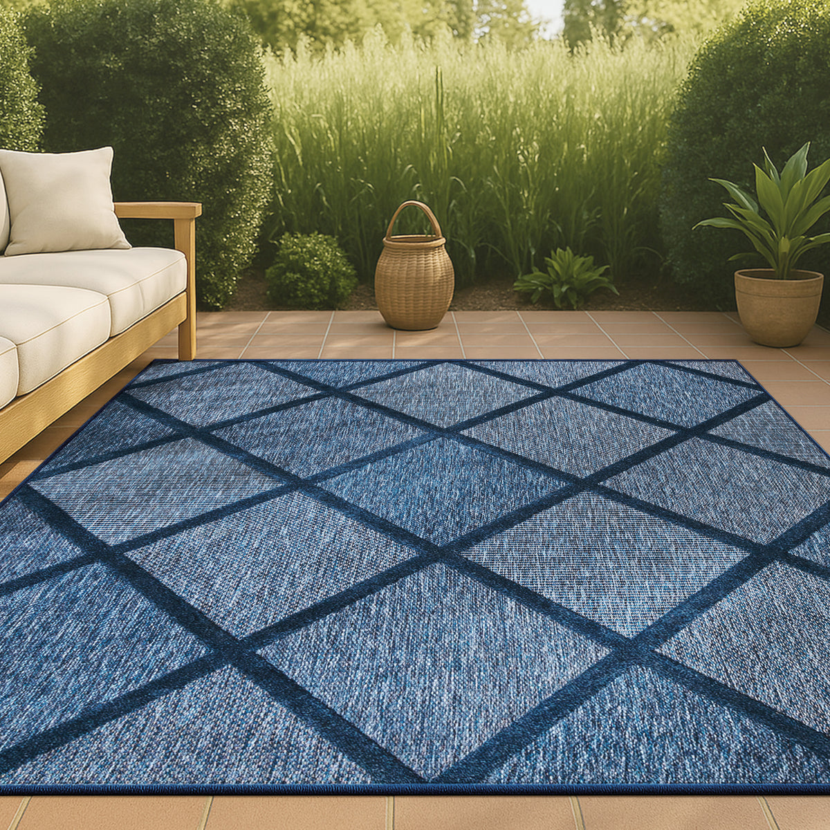 Oswald diamond Trellis Indoor/outdoor Area Rug