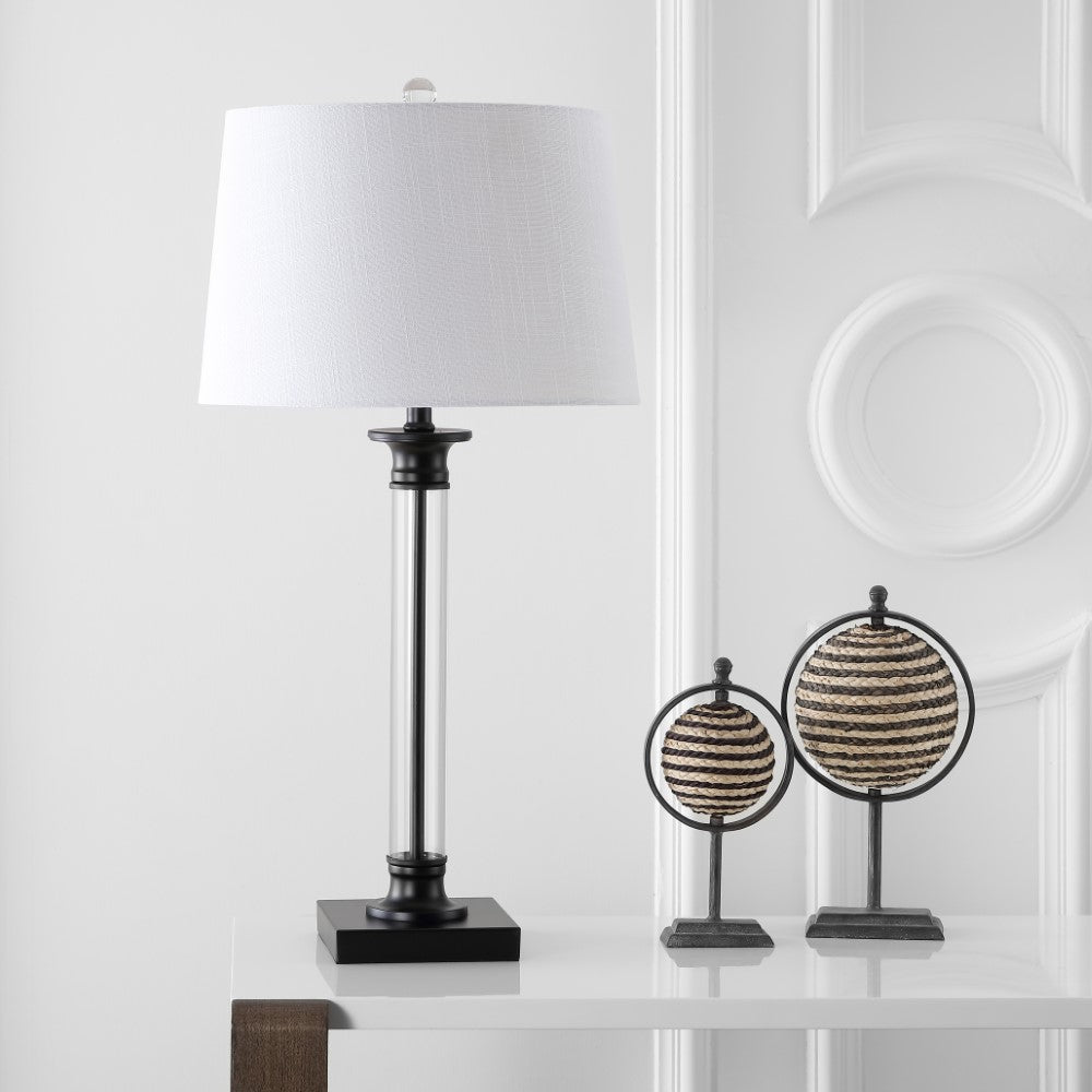 Jaxen 30" Glass and Metal LED Table Lamp, Set of 2
