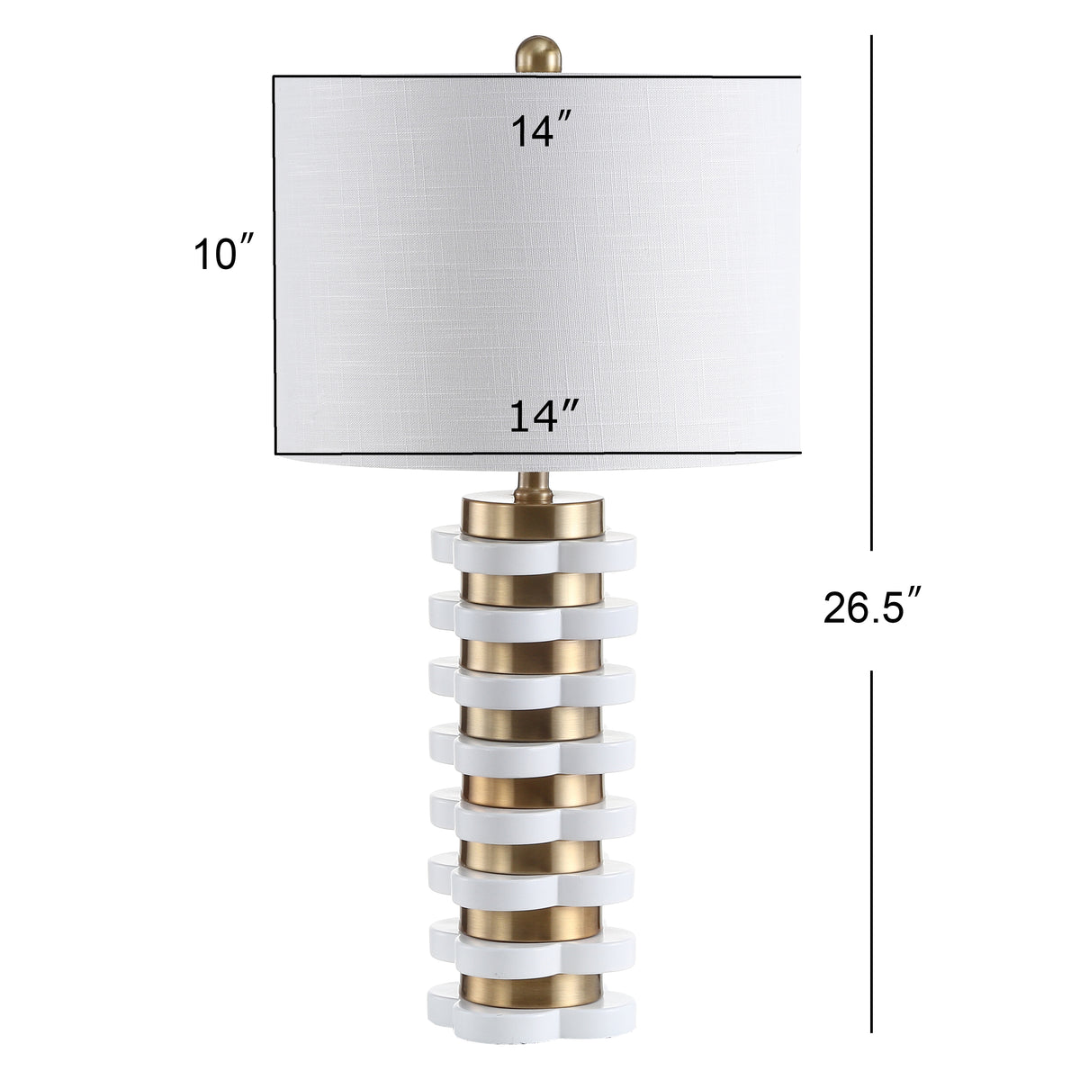 Ryder 26.5" Quatrefoil Striped Resin LED Table Lamp